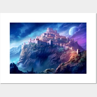 Fortress Castle Otherworldly Dimension Fantastic Landscape Surrealist Posters and Art